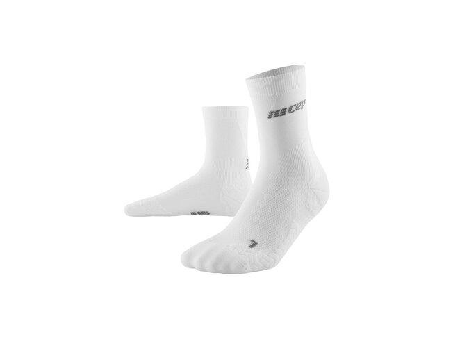 Kompresní ponožky CEP Ultralight Mid cut socks V3 women white