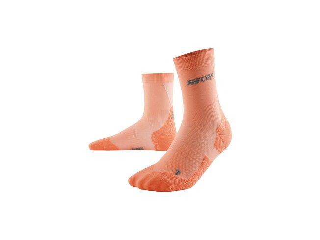 Kompresní ponožky CEP Ultralight Mid cut socks V3 women coral