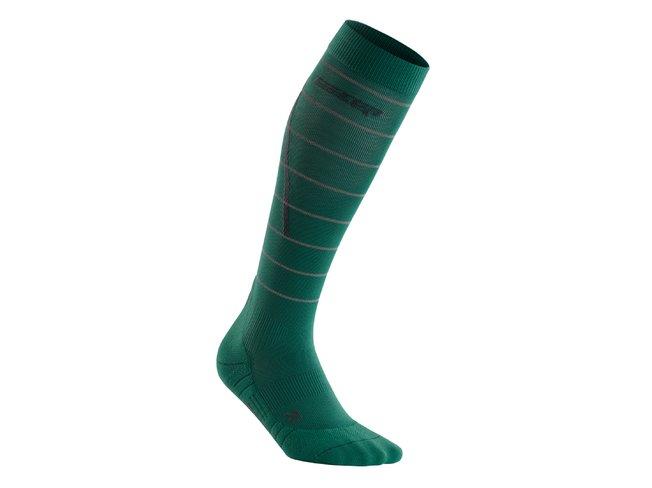 Kompresné podkolienky CEP Reflective Sock men green