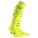 Kompresné podkolienky CEP Reflective Sock women neon yellow
