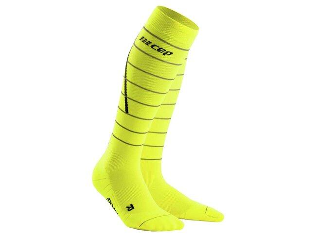 Kompresné podkolienky CEP Reflective Sock men neon yellow