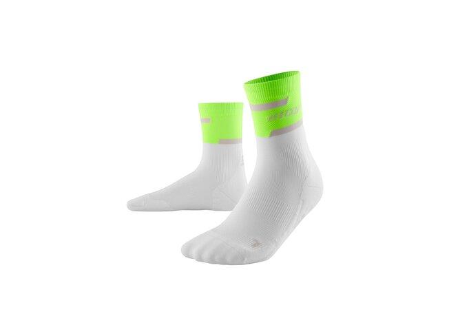 Běžecké ponožky CEP The Run Mid Cut Socks men green white