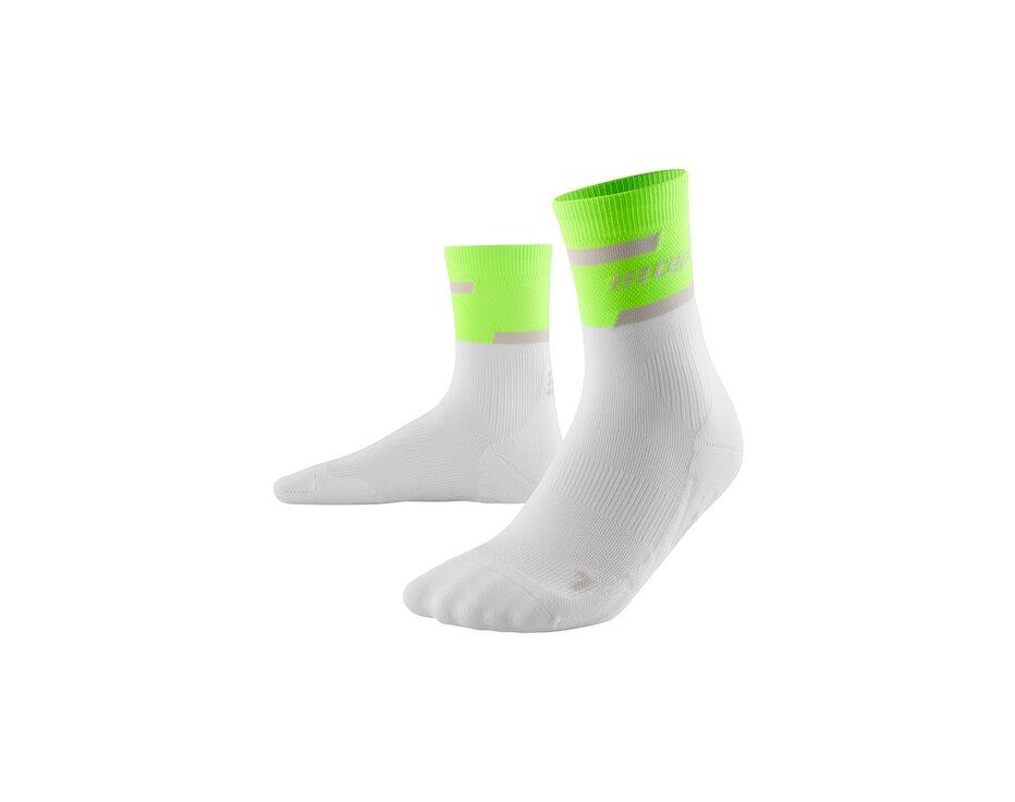 Běžecké ponožky CEP The Run Mid Cut Socks men green white